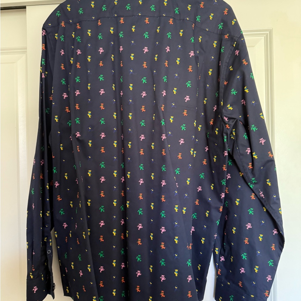Grateful Dead Section 119 Men's Dark Blue Dress Shirt with Dancing Bears - Picture 3 of 4